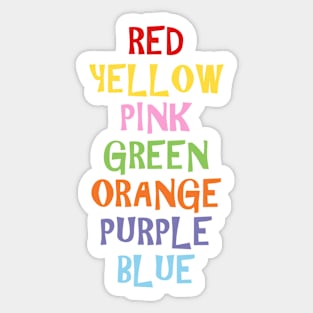 Rainbow words Sticker